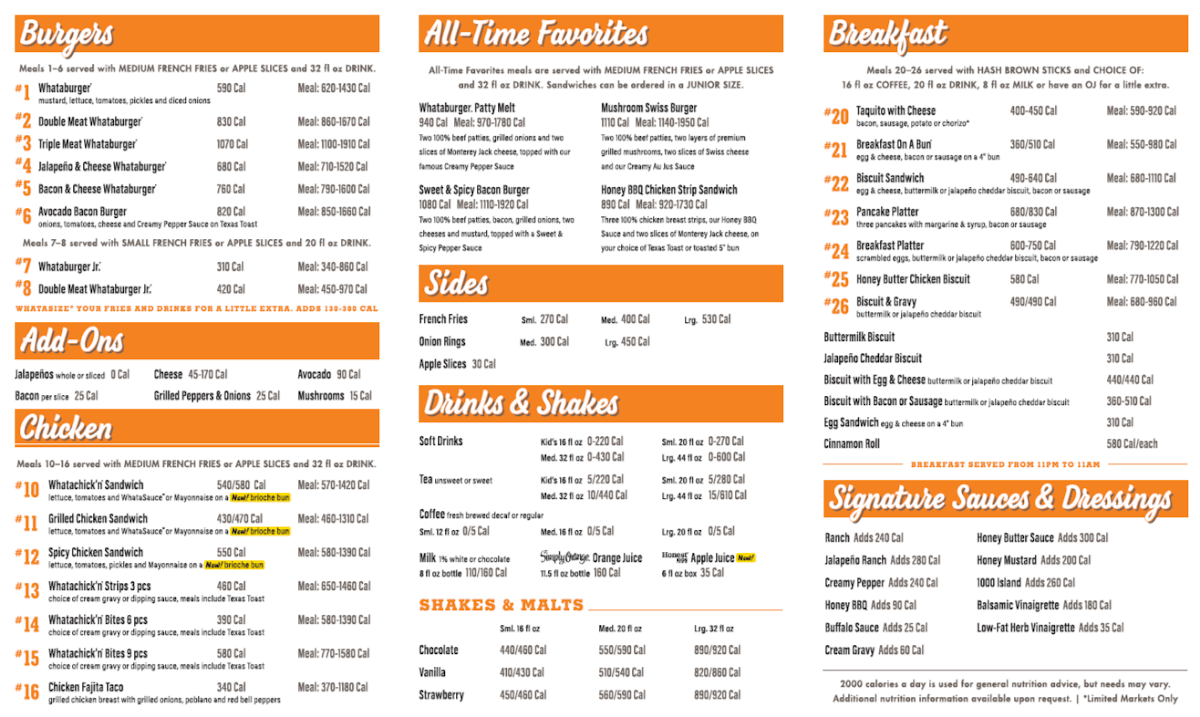 Whataburger Houston Menu-1